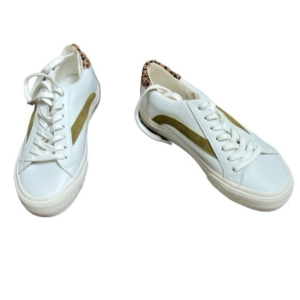 Madewell Leather Athletic Shoes Size 6.5M New White Leather Calf Hair Sneakers